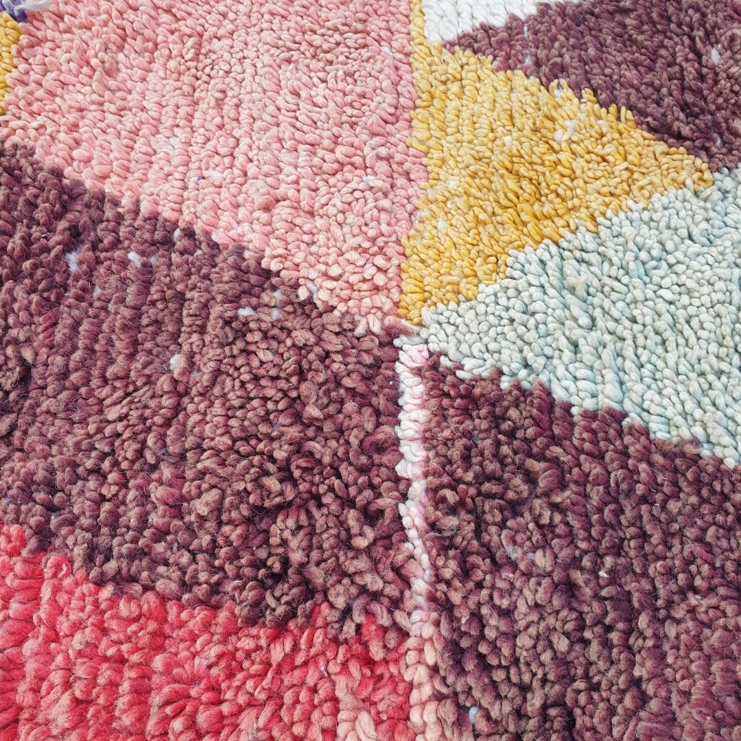 Derbala - MOROCCAN RUG BOUJAD | Moroccan Berber Rug | Colorful Rug Moroccan Carpet | Authentic Handmade Berber Bedroom Rugs | 10'23x6'52 Ft | 312x199 cm - OunizZ