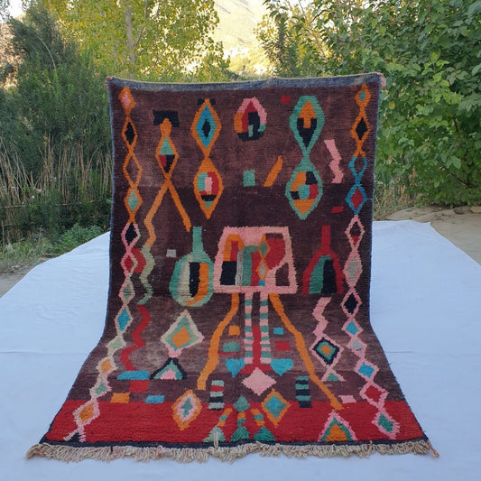 Dirkala - Moroccan Rug Boujaad | Colorful Authentic Berber Handmade Bedroom Rug | 8'89x5'57 Ft | 2,71x1,70 m - OunizZ