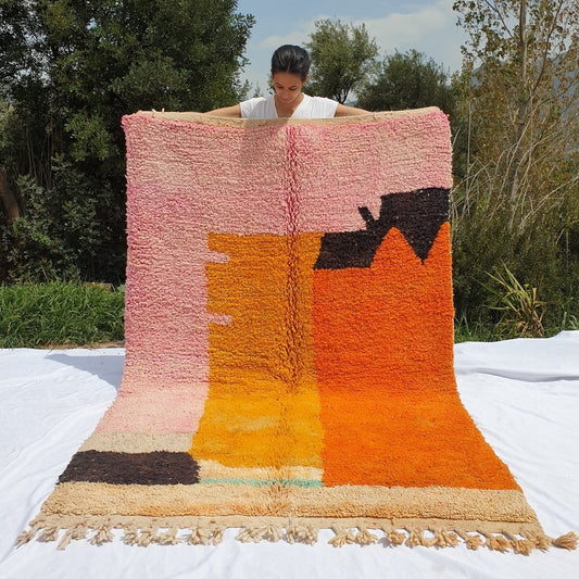 DOUH | 8x5 Ft | 2,5x1,5 m | Moroccan Colorful Rug | 100% wool handmade - OunizZ