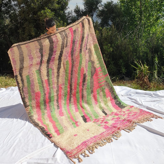FALJA | 8x5'5 Ft | 2,50x1,70 m | Moroccan Colorful Rug | 100% wool handmade - OunizZ