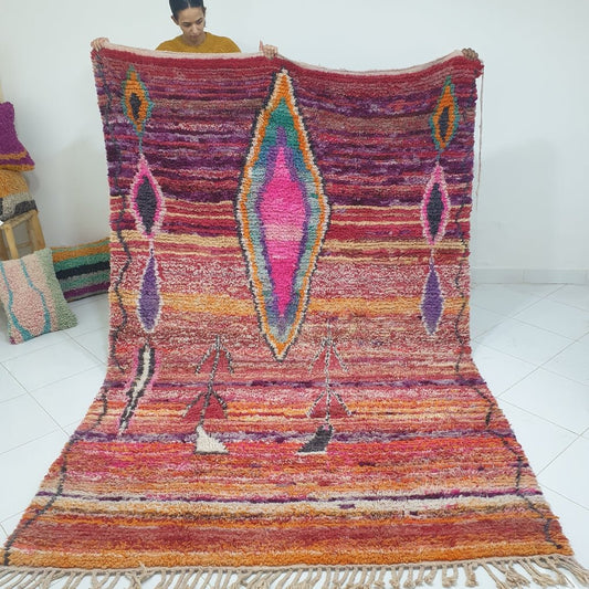 FONON | 9'6x6'3 Ft | 2,92x1,91 m | Moroccan Colorful Rug | 100% wool handmade - OunizZ