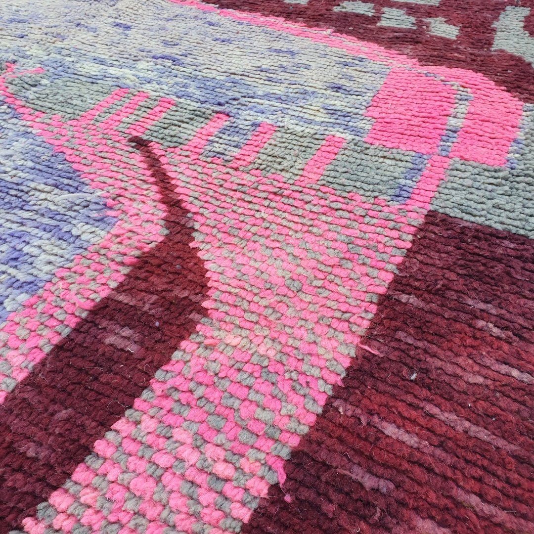 Ganya - Moroccan Rug Boujaad | Colorful Authentic Berber Handmade Bedroom Rug | 8'62x5'58 Ft | 2,63x1,70 m - OunizZ
