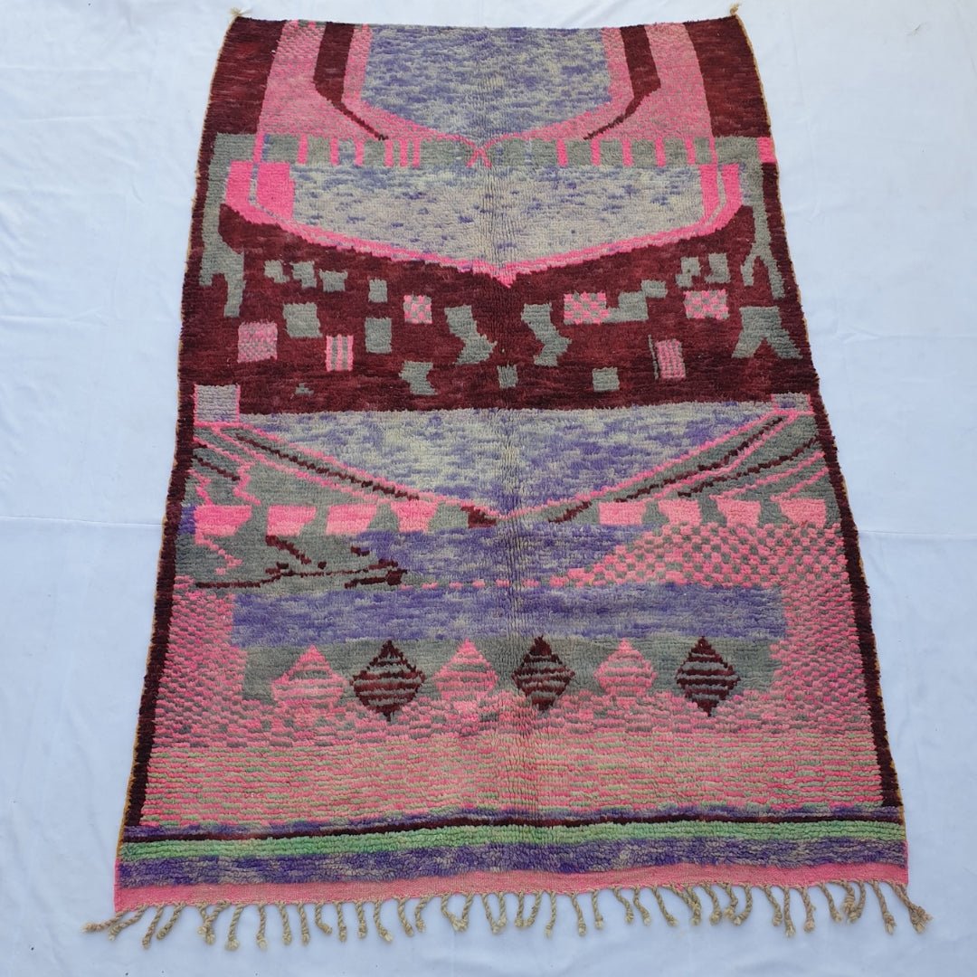 Ganya - Moroccan Rug Boujaad | Colorful Authentic Berber Handmade Bedroom Rug | 8'62x5'58 Ft | 2,63x1,70 m - OunizZ
