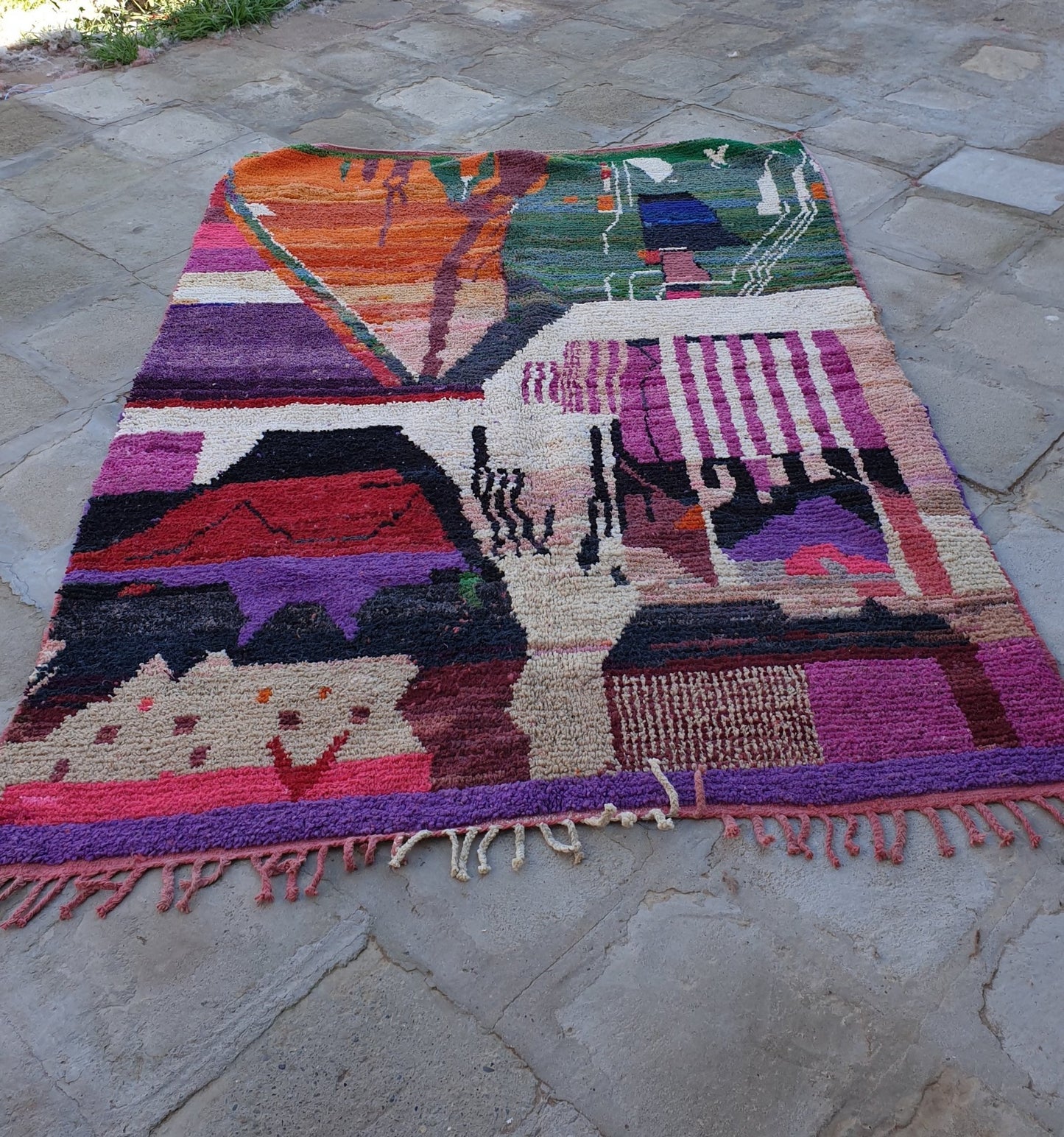 GHELLA | Boujaad Rug | 100% wool handmade in Morocco - OunizZ