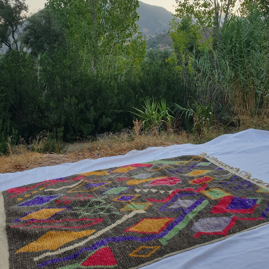 GRIYA | 8'8x5'7 Ft | 2,7x1,7 m | Moroccan Colorful Rug | 100% wool handmade - OunizZ