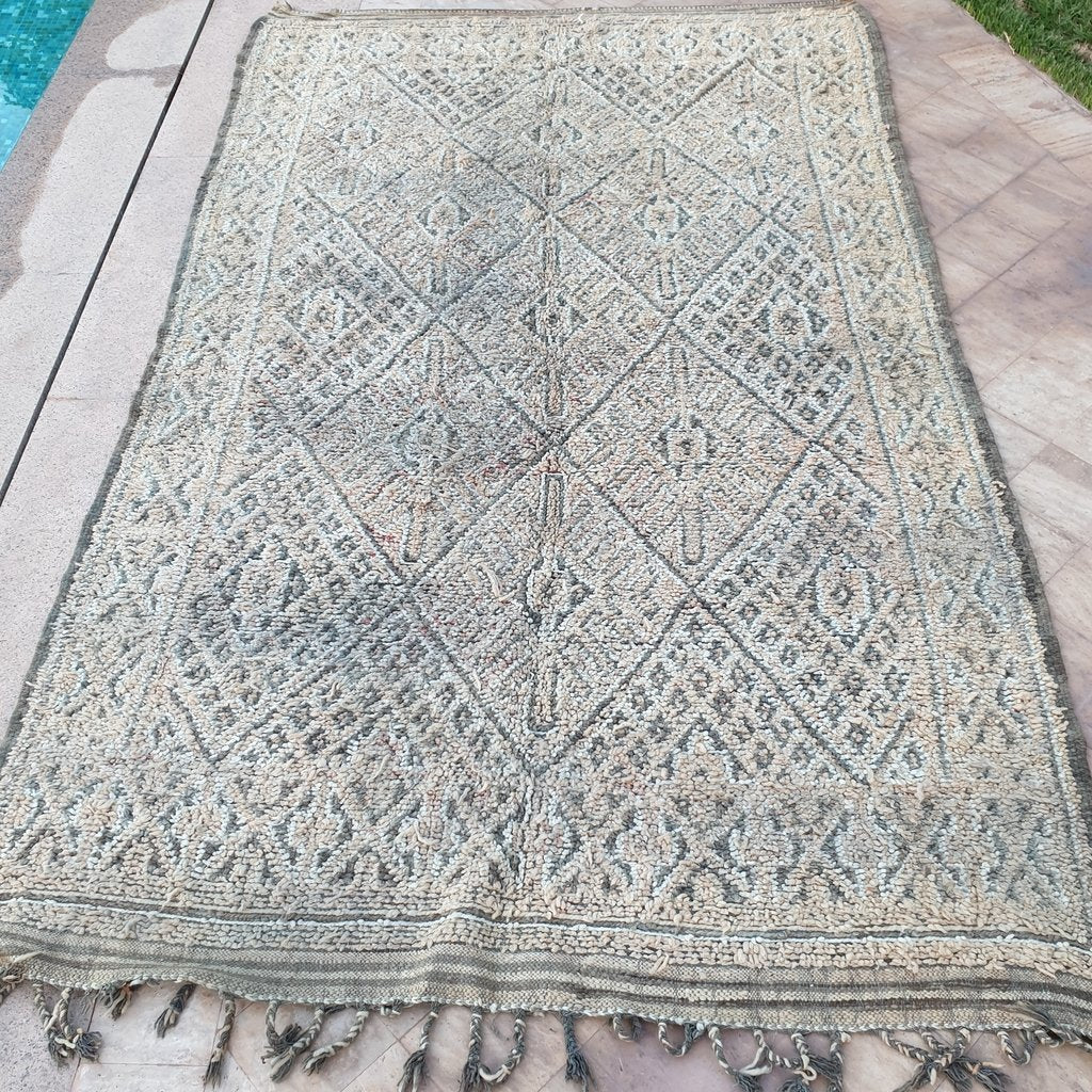 HABLA | 10'6x6'4 Ft | 3,22x1,95 m | Moroccan VINTAGE Colorful Rug | 100% wool handmade - OunizZ