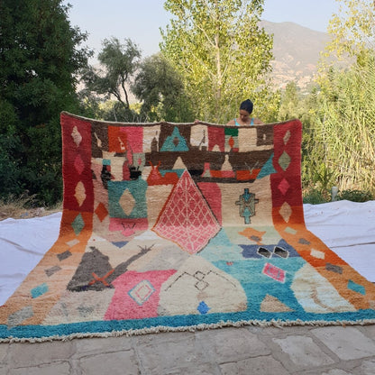 HABYBA | Boujaad Rug 12'5x10'3 Ft | 380x313 CM | 100% wool handmade in Morocco - OunizZ