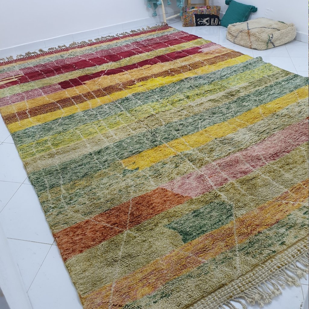 HALAE | 12x9 Ft | 370x275 cm | Moroccan Beni Mrirt Rug | 100% wool handmade - OunizZ