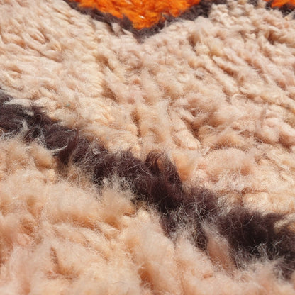 Hawra - BENI OUARAIN Moroccan Pink Rug Soft & Thick for Living Room or bedroom | Moroccan High Pile Area Rug Berber Authentic Wool | 10'4x6'4 Ft | 3,16x1,95 m - OunizZ