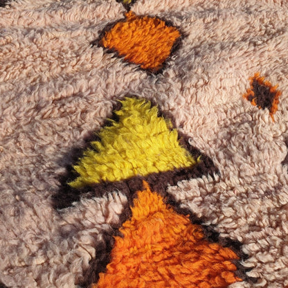 Hawra - Pink Shag Rug Moroccan Beni Ourain Soft & Thick for Living Room or bedroom | Handmade with Authentic Berber Wool | 10'4x6'4 Ft | 3,16x1,95 m - OunizZ