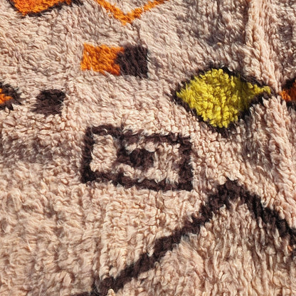 Hawra - Pink Shag Rug Moroccan Beni Ourain Soft & Thick for Living Room or bedroom | Handmade with Authentic Berber Wool | 10'4x6'4 Ft | 3,16x1,95 m - OunizZ