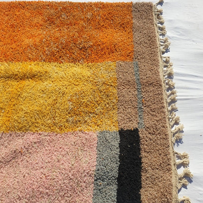 Idouh - MOROCCAN BOUJAAD RUG | Berber Colorful Area Rug for living room Handmade Authentic Wool | 9x6'3 Ft | 275x191 cm - OunizZ