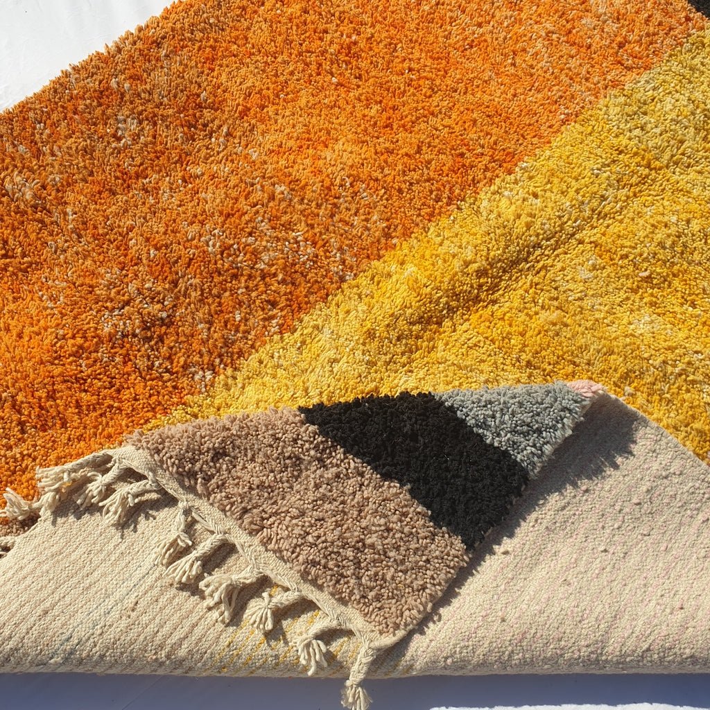 Idouh - MOROCCAN BOUJAAD RUG | Berber Colorful Area Rug for living room Handmade Authentic Wool | 9x6'3 Ft | 275x191 cm - OunizZ