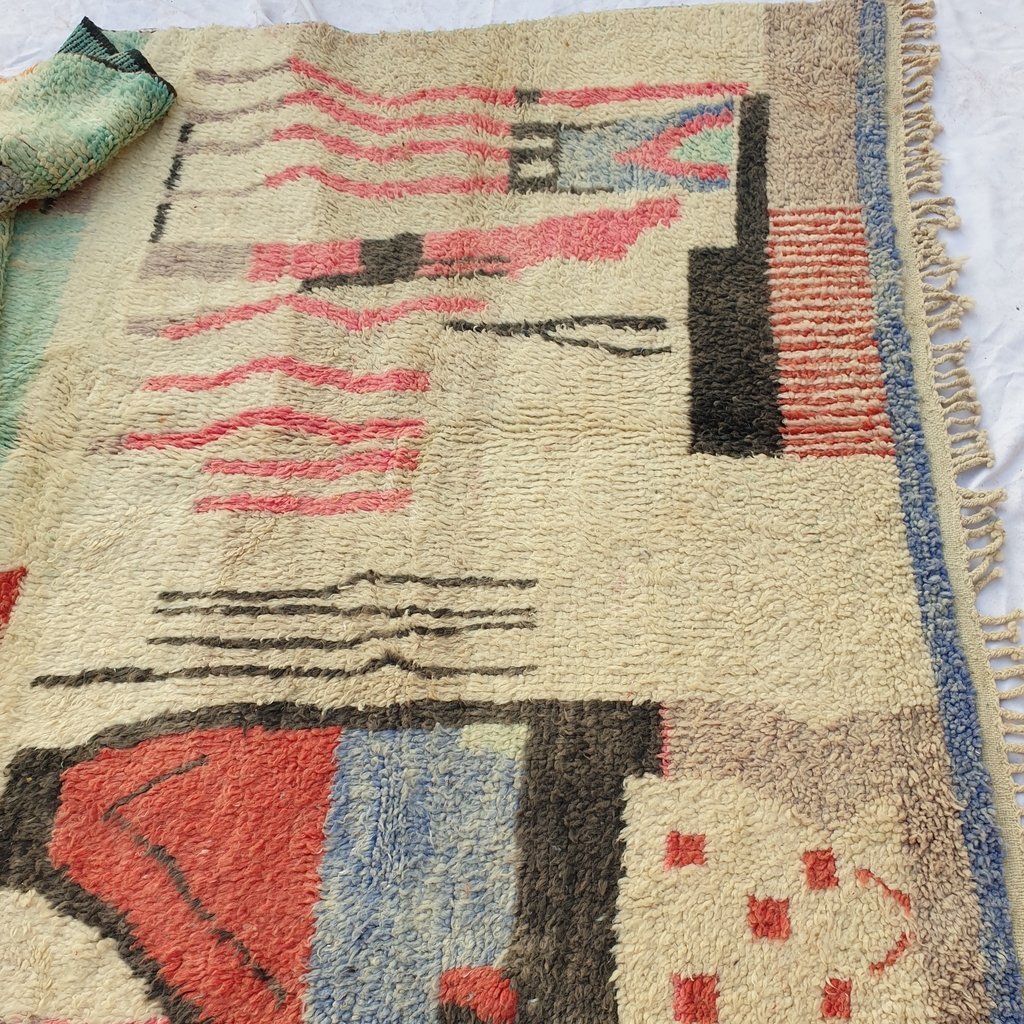 ILLOUN | 9'7x6'5 Ft | 3x2 m | Moroccan Colorful Rug | 100% wool handmade - OunizZ