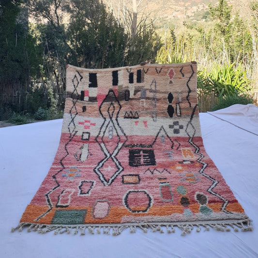 Jameela - MOROCCAN RUG 6x10 BOUJAAD Authentic Berber Rug | Handmade Living room Carpet | 10'20x6'46 Ft | 311x197 cm - OunizZ