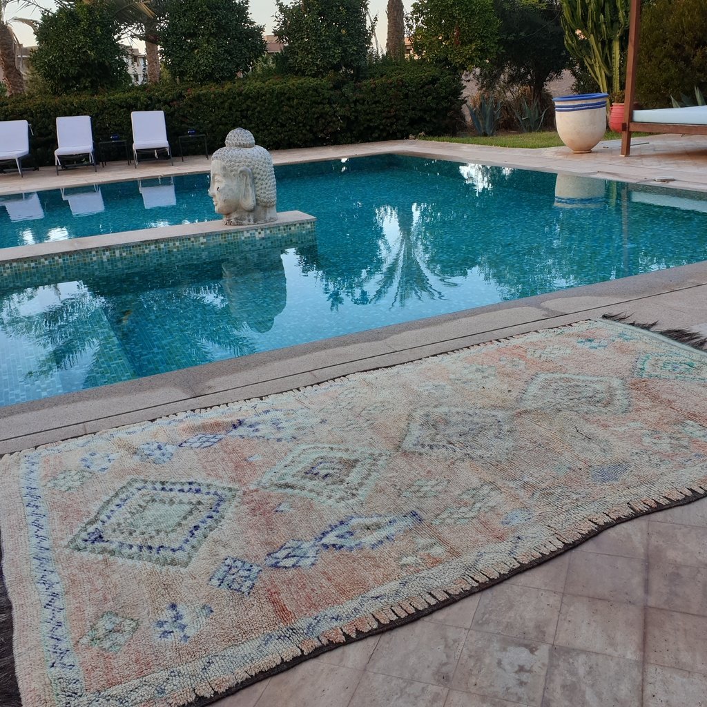 JANA | 9'7x5 Ft | 2,96x1,54 m | Moroccan VINTAGE Colorful Rug | 100% wool handmade - OunizZ