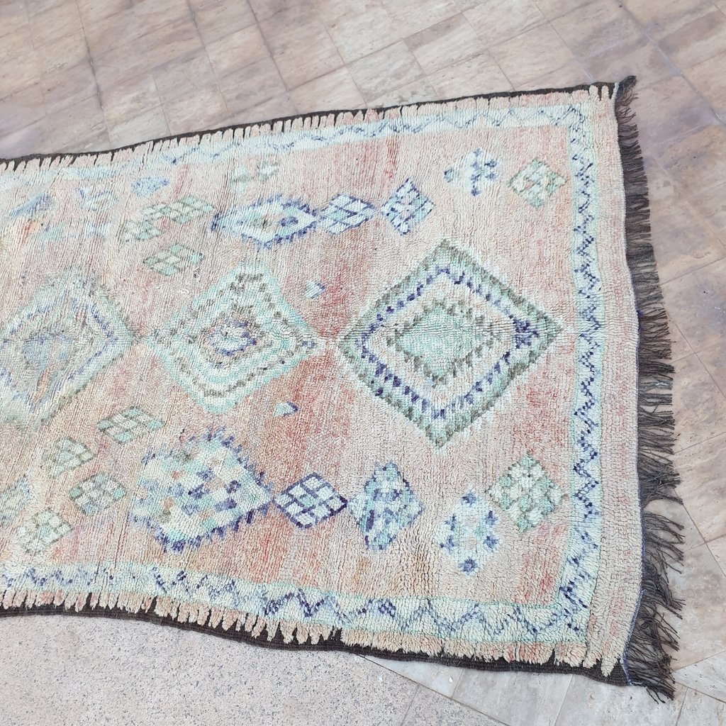 JANA | 9'7x5 Ft | 2,96x1,54 m | Moroccan VINTAGE Colorful Rug | 100% wool handmade - OunizZ