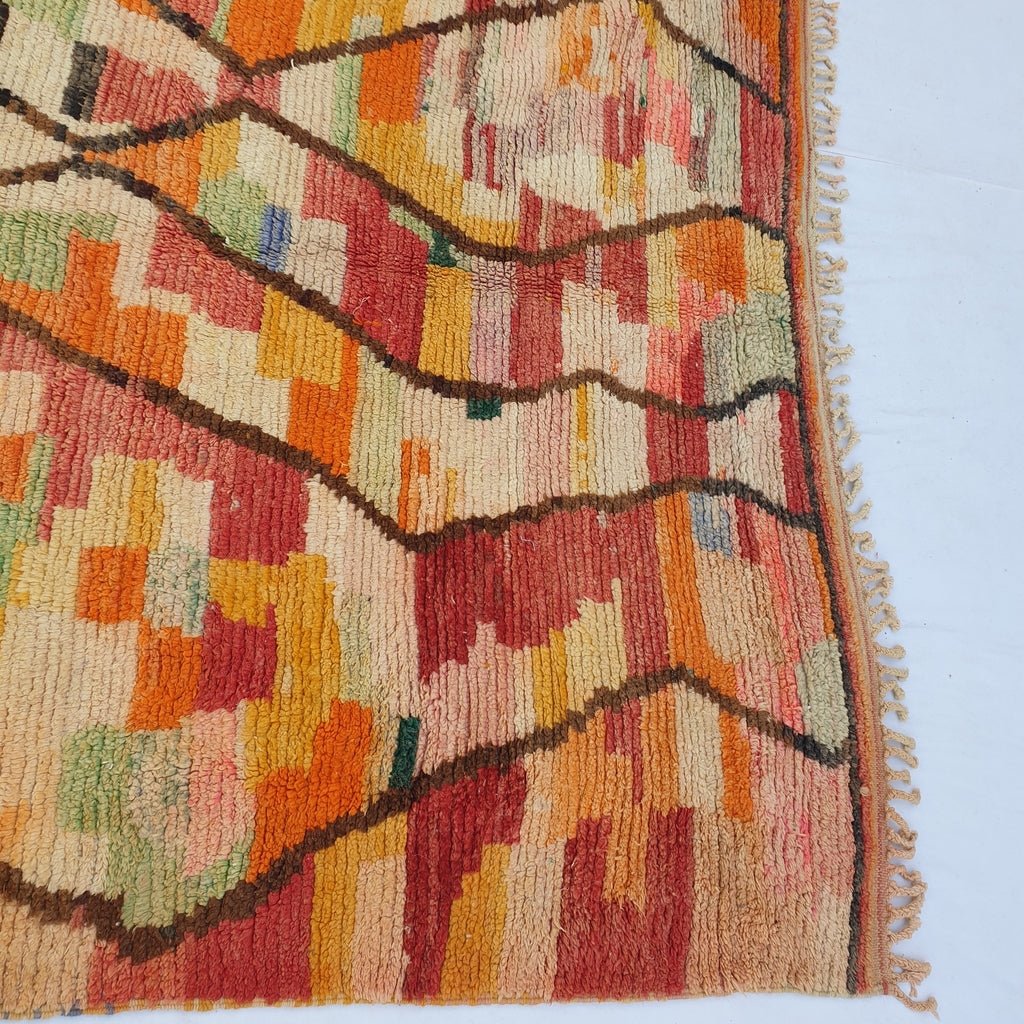 Jemidi - MOROCCAN BOUJAAD RUG | Berber Colorful Area Rug for living room Handmade Authentic Wool | 9'6x6'8 Ft | 293x208 cm - OunizZ