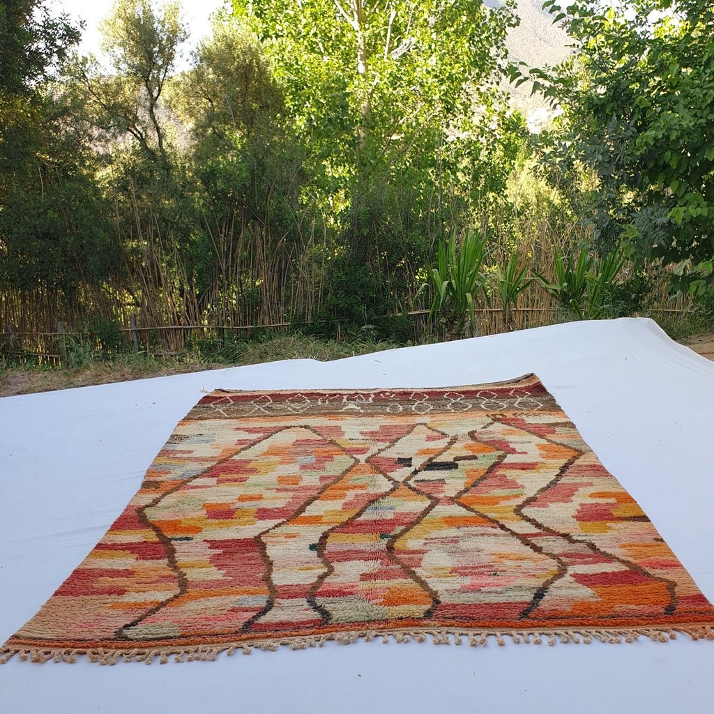 Jemidi - MOROCCAN BOUJAAD RUG | Berber Colorful Area Rug for living room Handmade Authentic Wool | 9'6x6'8 Ft | 293x208 cm - OunizZ