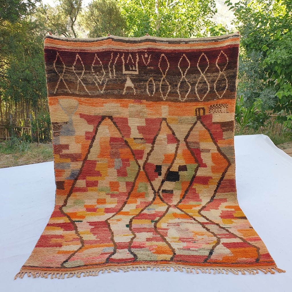 Jemidi - MOROCCAN BOUJAAD RUG | Berber Colorful Area Rug for living room Handmade Authentic Wool | 9'6x6'8 Ft | 293x208 cm - OunizZ