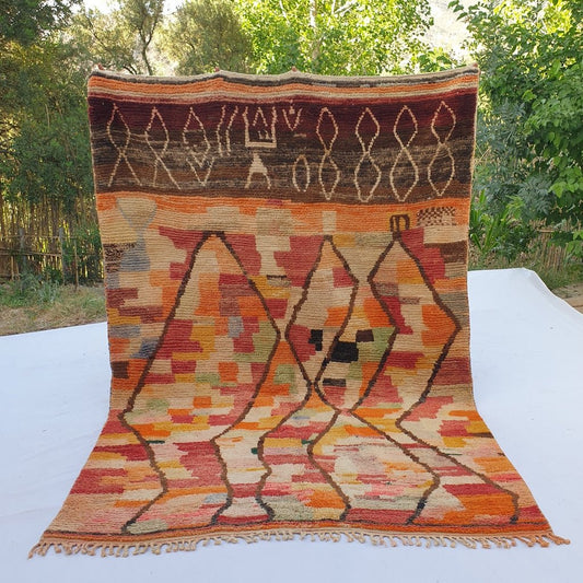 Jemidi - MOROCCAN BOUJAAD RUG | Berber Colorful Area Rug for living room Handmade Authentic Wool | 9'6x6'8 Ft | 293x208 cm - OunizZ