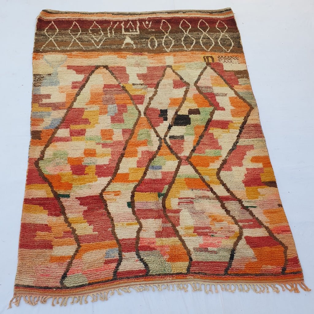 Jemidi - MOROCCAN BOUJAAD RUG | Berber Colorful Area Rug for living room Handmade Authentic Wool | 9'6x6'8 Ft | 293x208 cm - OunizZ