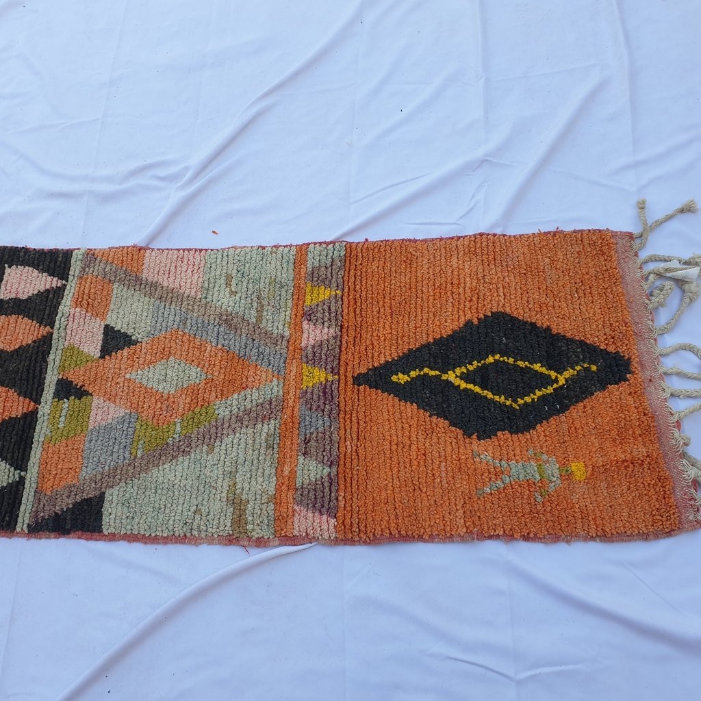 KACHRA Runner | 9'25x2'6 Ft | 2,82x0,78 m | Moroccan Colorful Rug | 100% wool handmade - OunizZ