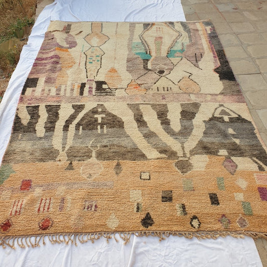 KAHWA | Boujaad Rug 13'06x10'1 Ft 4x3 M | 100% wool handmade in Morocco - OunizZ