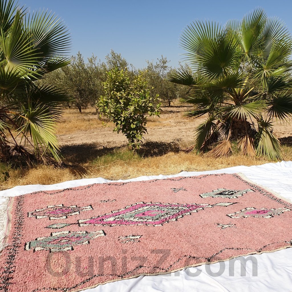 LAKBIRA | 10'1x7'3 Ft | 308x222 cm | Moroccan Vintage style Rug | 100% wool handmade - OunizZ