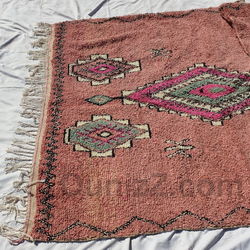 LAKBIRA | 10'1x7'3 Ft | 308x222 cm | Moroccan Vintage style Rug | 100% wool handmade - OunizZ