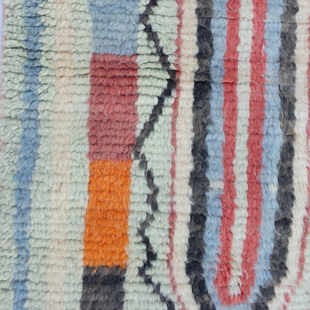 LARAK Runner | 11'2x2'4 Ft | 3,41x0,72 m | Moroccan Colorful Rug | 100% wool handmade - OunizZ