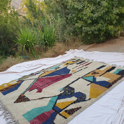 Layali | 9'42x6'62 Ft | 287x202 cm | Moroccan Rug Beni Ourain | 100% wool handmade - OunizZ