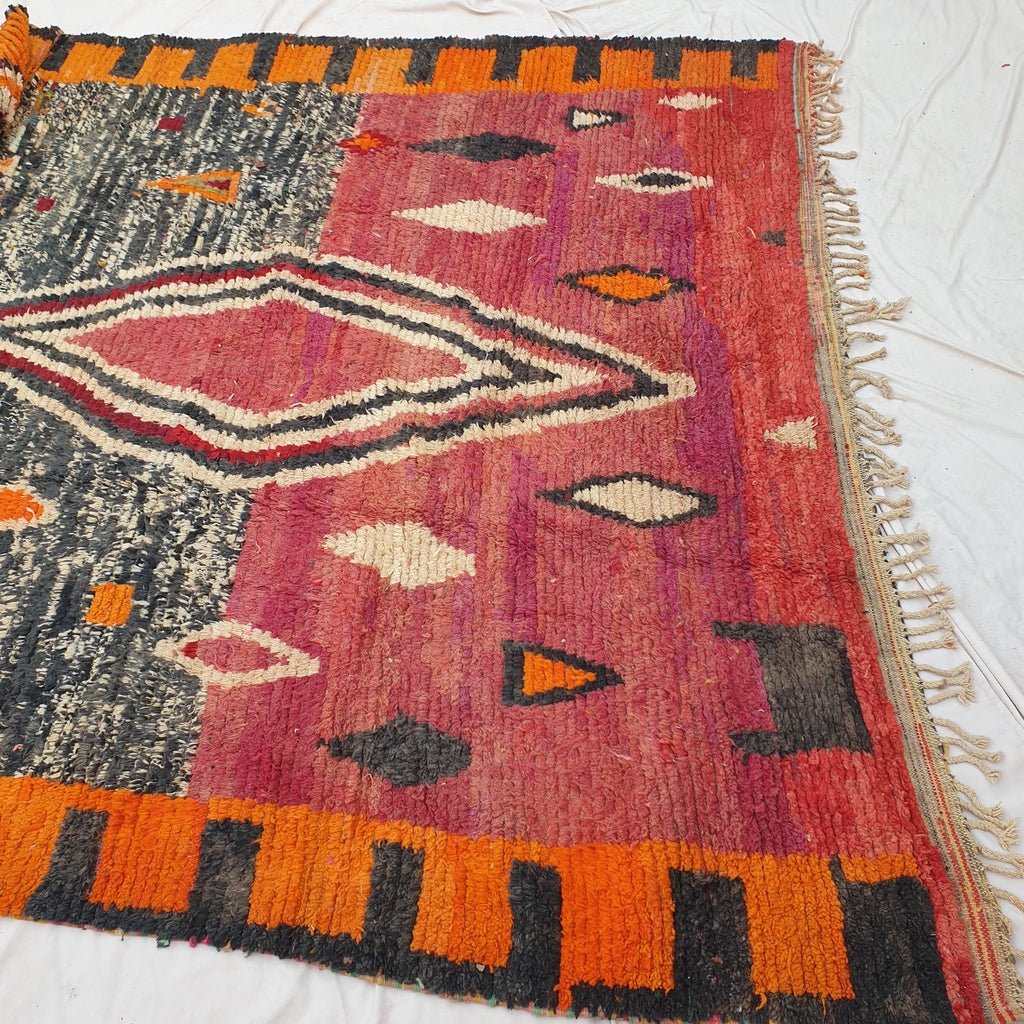 Lwatam | MOROCCAN RUG BOUJAD | Moroccan Berber Rug | Colorful Rug Moroccan Carpet | Authentic Handmade Berber Living room Rugs | 12'73x9'91 Ft | 388x302 cm - OunizZ