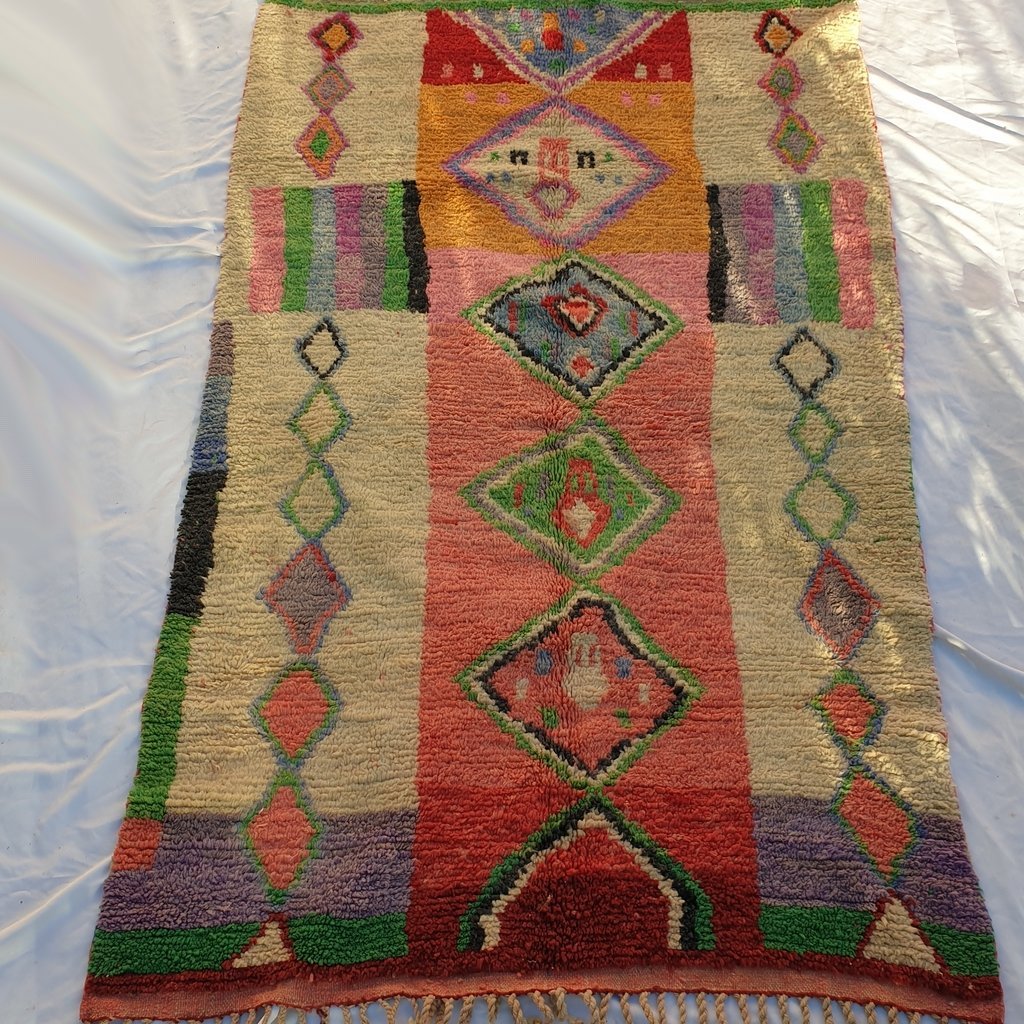 LWIZ | 5x8'7 Ft | 2,65x1,6 m | Moroccan Colorful Rug | 100% wool handmade - OunizZ