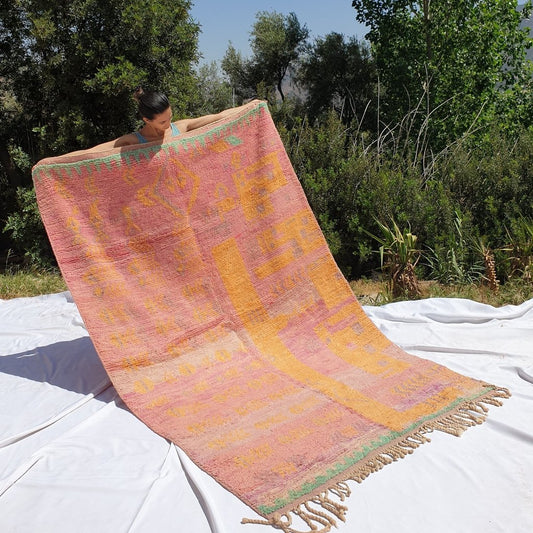 MAHNA | 8x5 Ft | 2,50x1,50 m | Moroccan Colorful Rug | 100% wool handmade - OunizZ