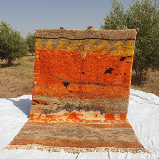 MALIKA (Ultra Fluffy Beni rug) | 9'7x7 Ft | 2,96x2,12 m | Moroccan Beni Mrirt Rug | 100% wool handmade - OunizZ