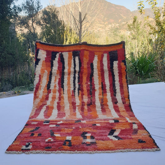 Matia - MOROCCAN RUG BOUJAD | Moroccan Berber Rug | Colorful Rug Moroccan Carpet | Authentic Handmade Berber Bedroom Rugs | 9'42x6'72 Ft | 287x205 cm - OunizZ