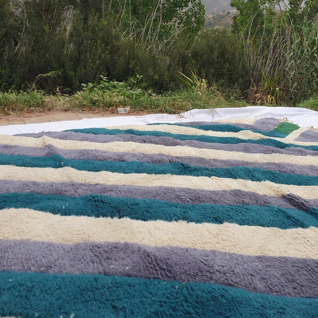 MCHERLA | 9x7 Ft | 2,77x2,00 m | Moroccan Beni Ourain Rug | 100% wool handmade - OunizZ