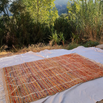 MINWI | 8'1x5'2 Ft | 2,47x1,57 m | Moroccan Beni Ourain Rug | 100% wool handmade - OunizZ