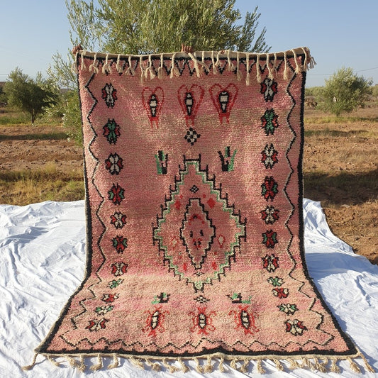 MOROCCAN BOUJAAD RUG | Moroccan Berber Rug | Colorful Rug Moroccan Carpet | Authentic Handmade Berber Bedroom Rugs | 10x6'6 Ft | 3x2 m - OunizZ