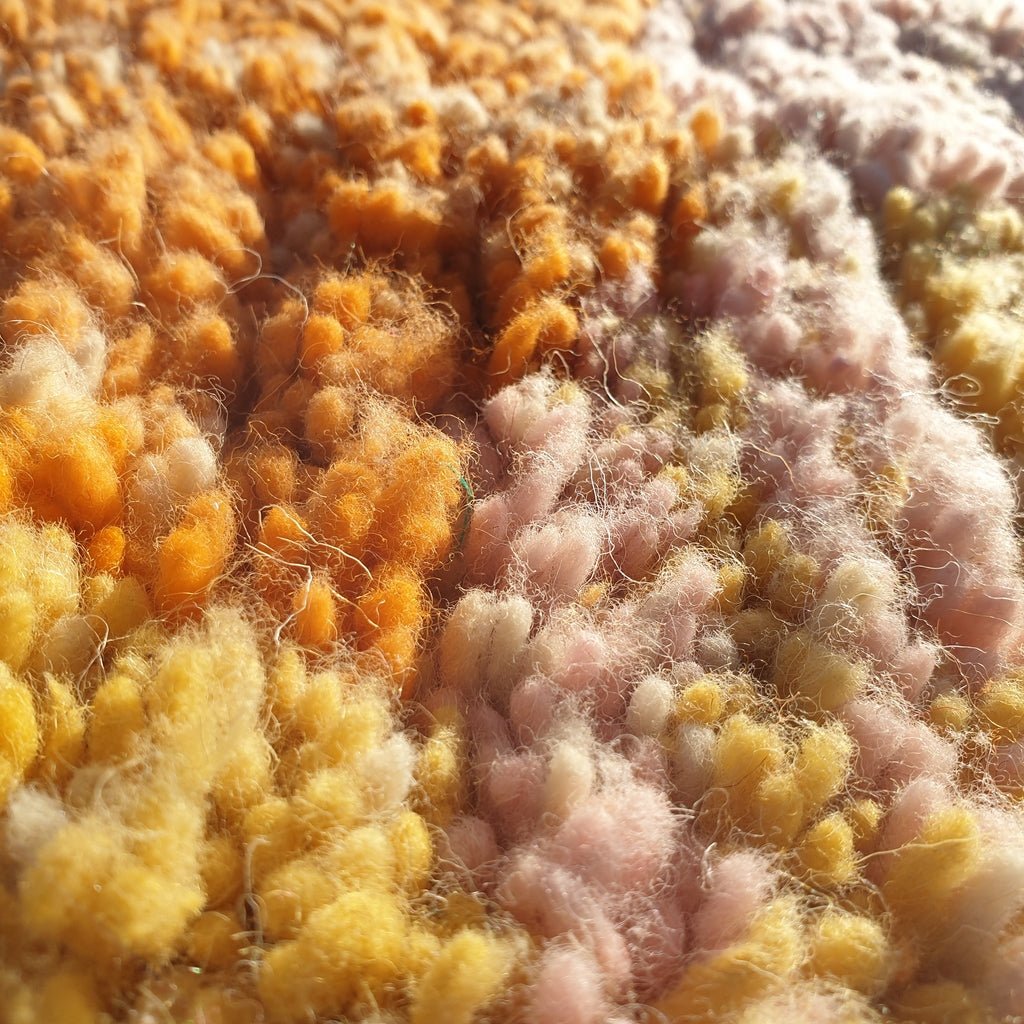 MOROCCAN BOUJAAD RUG | Moroccan Berber Rug | Orange & Yellow Moroccan Carpet | Authentic Berber Bedroom Rug | 10'3x7'4 Ft | 3,15x2,27 m - OunizZ