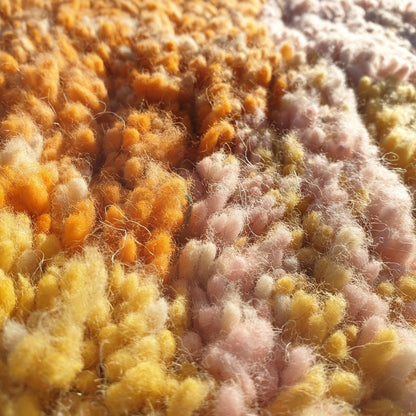 MOROCCAN BOUJAAD RUG | Moroccan Berber Rug | Orange & Yellow Moroccan Carpet | Authentic Berber Bedroom Rug | 10'3x7'4 Ft | 3,15x2,27 m - OunizZ