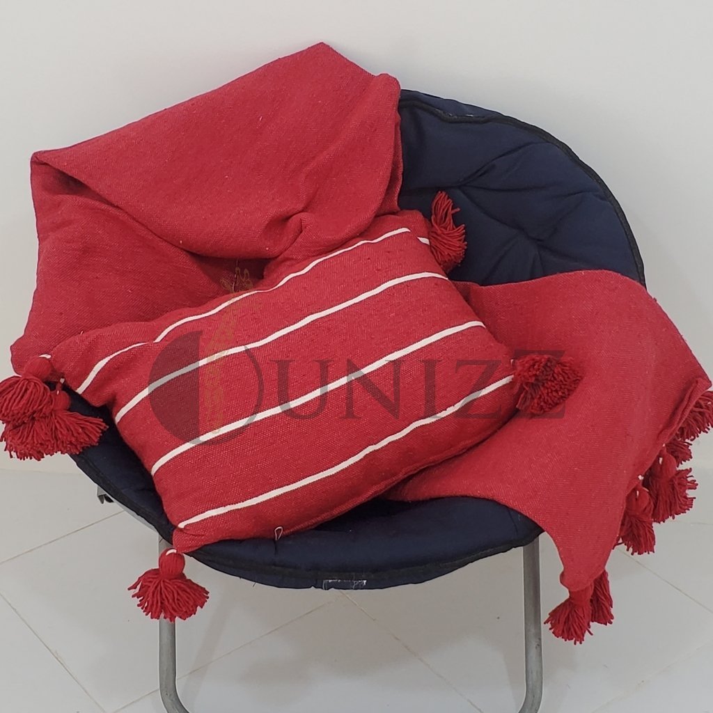 Moroccan Pom Pom Blankets + Cushions - OunizZ