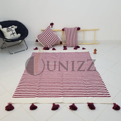 Moroccan Pom Pom Blankets + Cushions - OunizZ