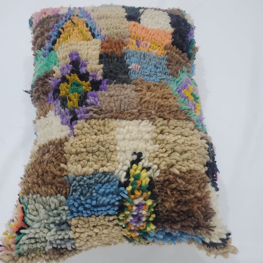 Moroccan Rug Cushion Covers - Moroccan Rug Pillow - Handmade Moroccan rug Pillow Cover - Wool cushion covers - Moroccan handmade pillow cover - OunizZ