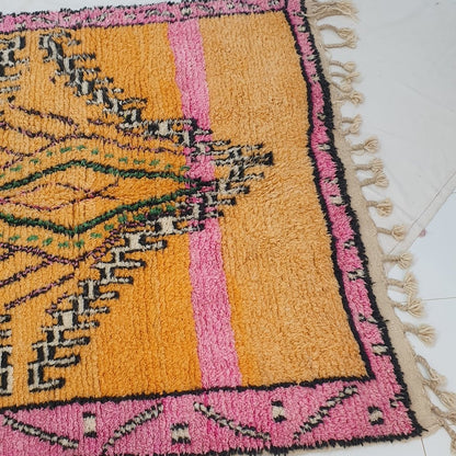 Moroccan Rug Pink & Orange Boujaad | 10x6'2 Ft | 3x1,88 m | AMBROKA | 100% wool handmade - OunizZ