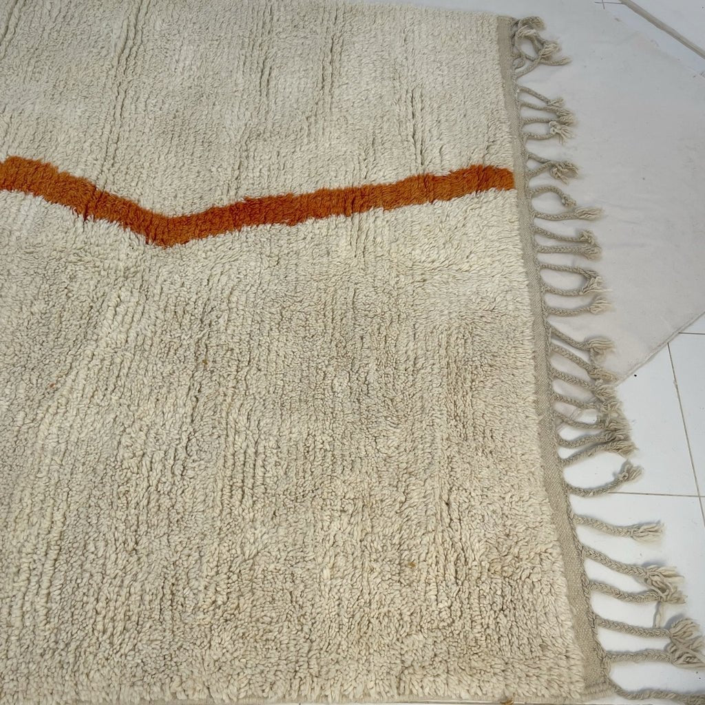 Moroccan Rug White Boujaad | 9'4x6'3 Ft | 2,87x1,91 m | KHALIM | 100% wool handmade - OunizZ