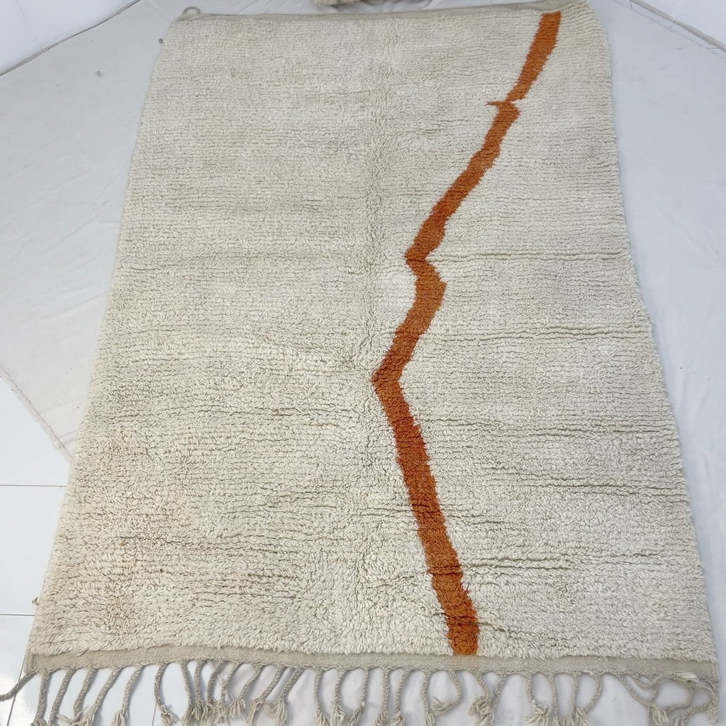 Moroccan Rug White Boujaad | 9'4x6'3 Ft | 2,87x1,91 m | KHALIM | 100% wool handmade - OunizZ