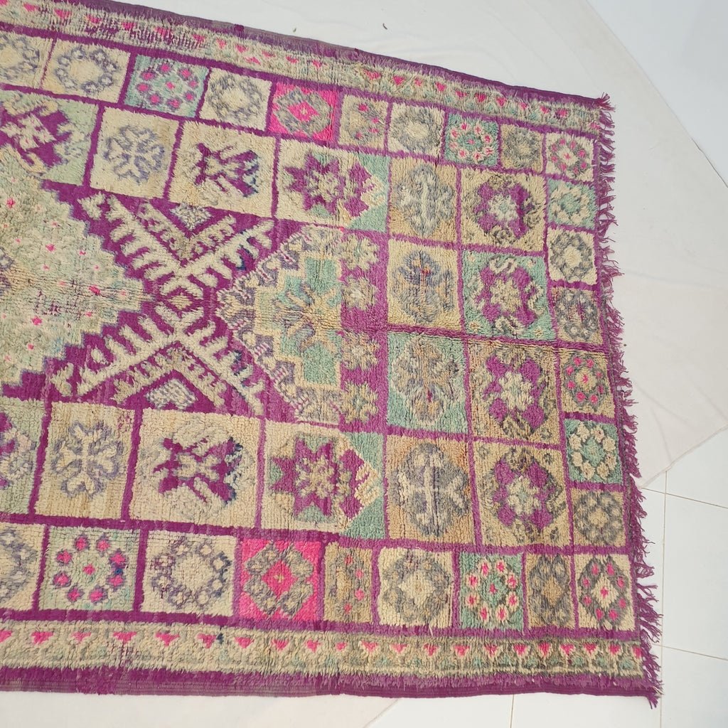 Moroccan VINTAGE Purple Rug | 10'9x6'3 Ft | 3,32x1,92 m | MAKOLA | 100% wool handmade - OunizZ