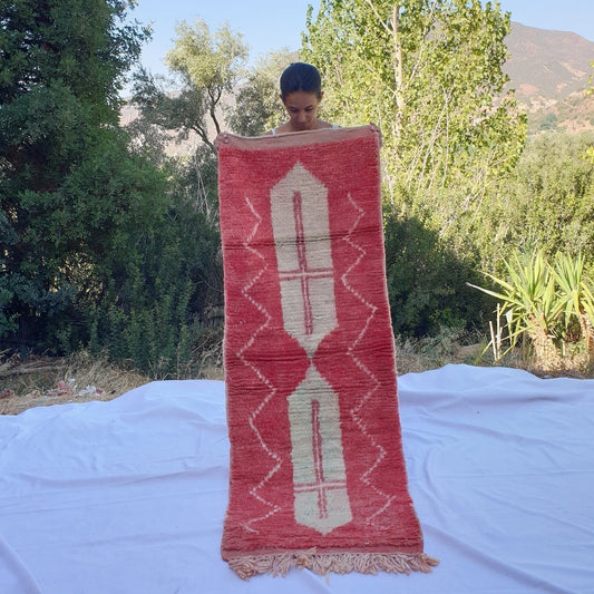 MSSIB Runner | 6x2'3 Ft | 1,84x0,69 m | Moroccan Colorful Rug | 100% wool handmade - OunizZ